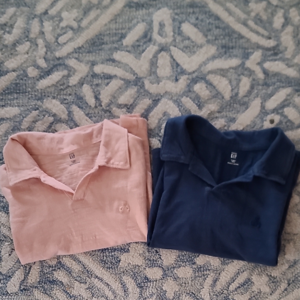 GAP Kids Polo Shirt Set - Light Peach and Navy